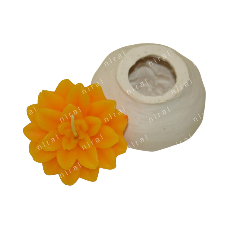 Peaceful Dahlia Silicone Candle Mold SCM22125, Niral Industries