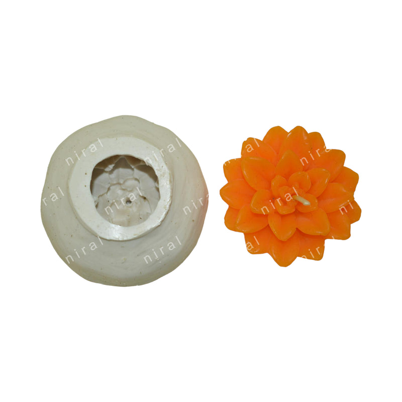 Peaceful Dahlia Silicone Candle Mold SCM22125, Niral Industries