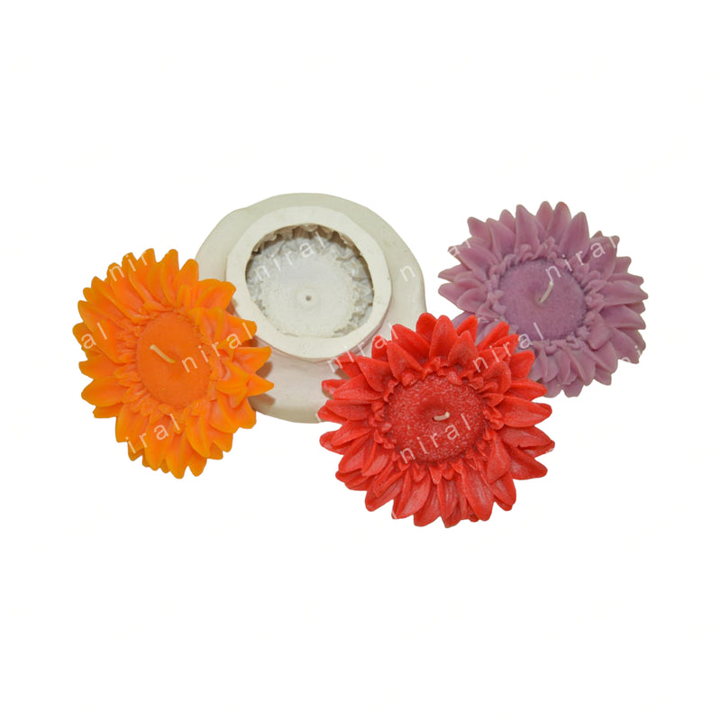 Sunflower Blossom Silicone Candle Mould SL109, Niral Industries