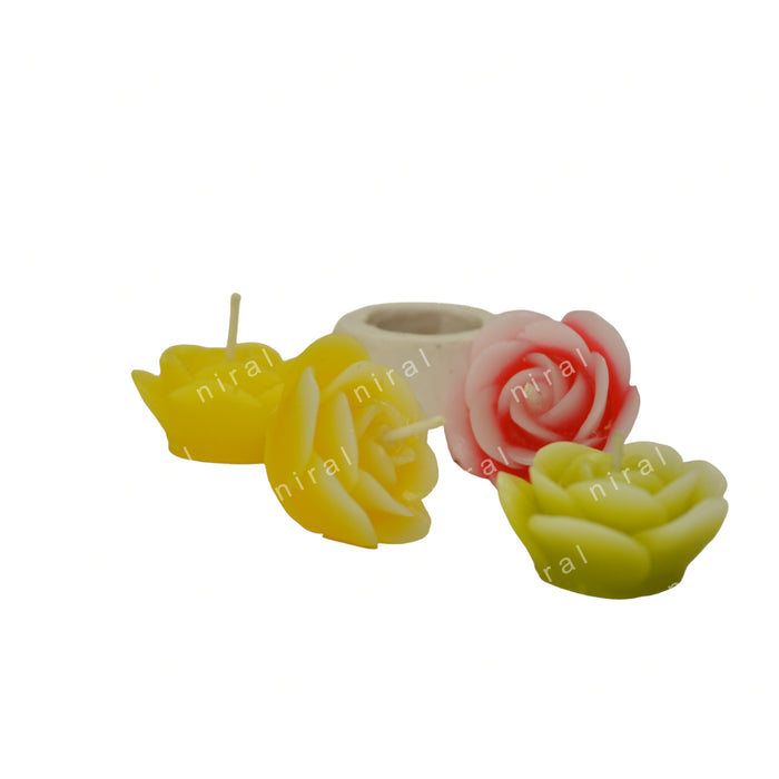 Niral Industries Rose Blossom Candle Mould HBY115