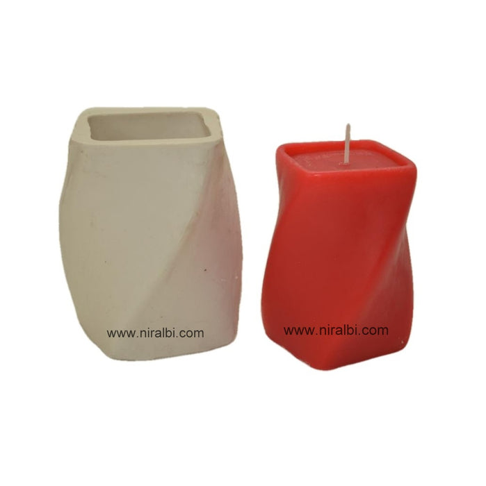 CL - Twisted Square Candle Mould, SL128