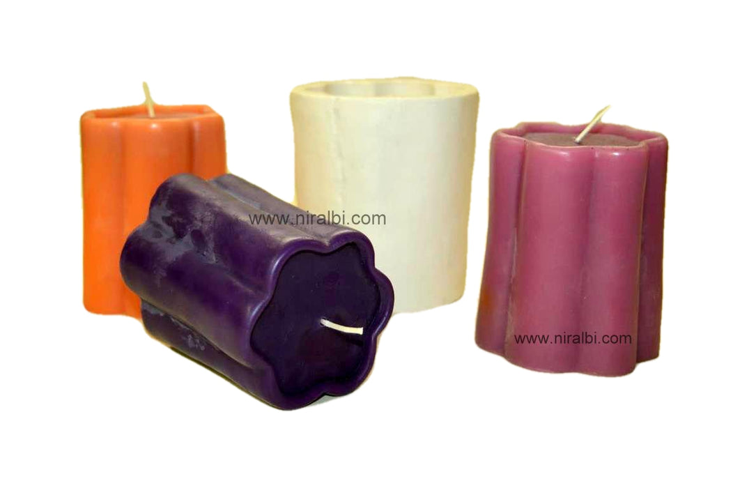 CL - Round Designer Pillar Candle Mould, SL129