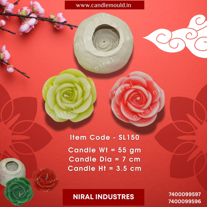 Serene Rose Floating Silicone Rubber Molds SCM22307, Niral Industries