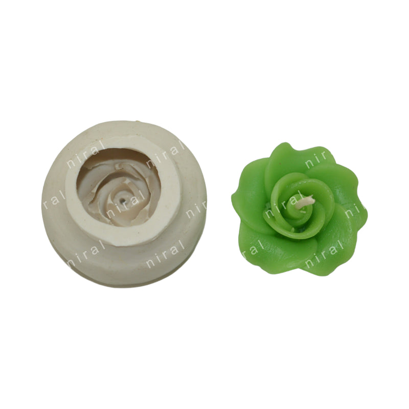 Graceful Rosebud Silicone Candle Mould SL153, Niral Industries