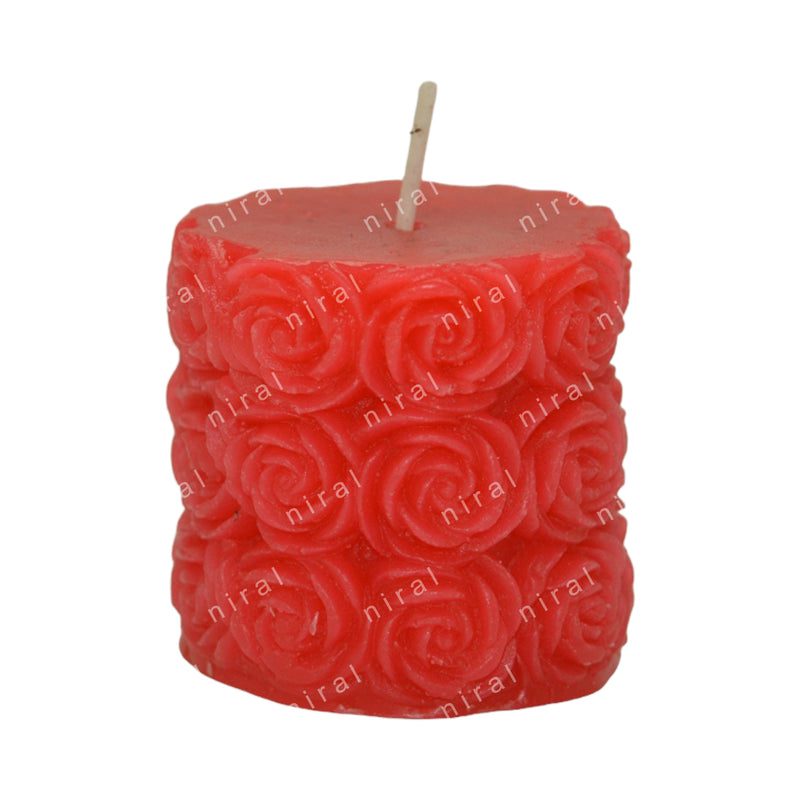 Enchanting Rose Pillar Silicone Candle Mold SCM21842, Niral Industries