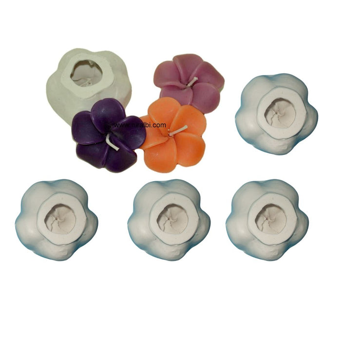 Niral Industries Periwinkle Flower silicone Candle Mould SL179
