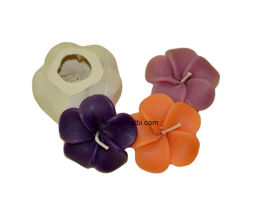 Niral Industries Periwinkle Flower silicone Candle Mould SL179