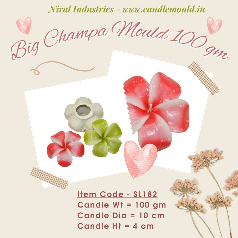 Periwinkle Flower Rubber Silicone Candle Mould SCM22314,Niral Industries