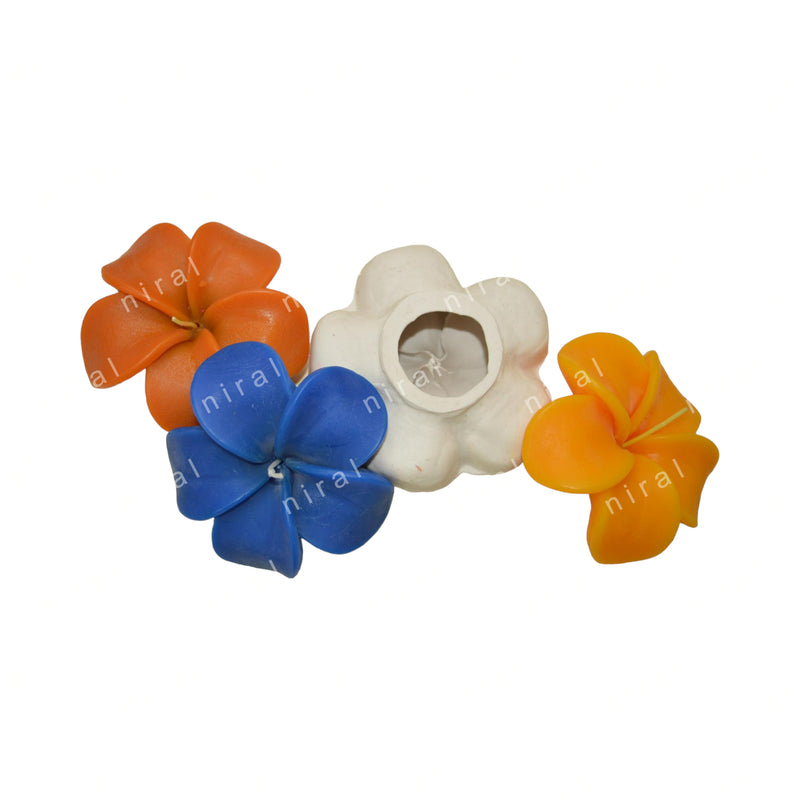 Periwinkle Flower Rubber Silicone Candle Mould SCM22314,Niral Industries
