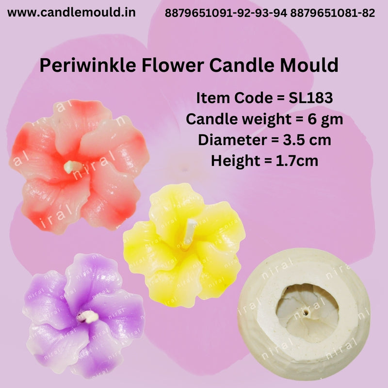 Periwinkle Flower Candle Mould HCM21505, Niral Industries.