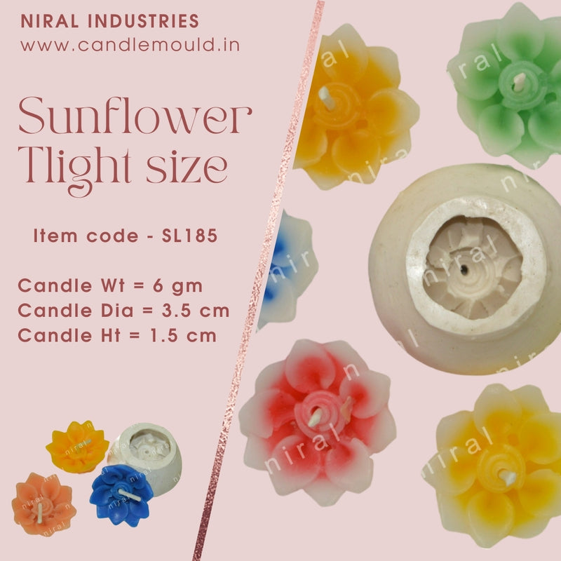 Sunflower Candle Mould HBY185, Niral Industries.