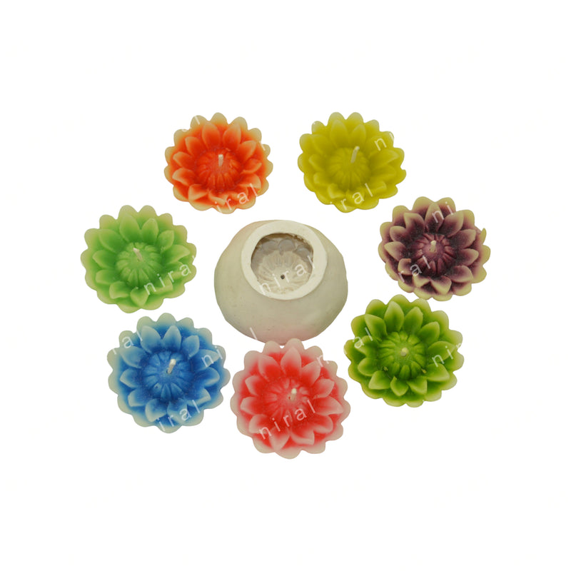 Lotus Dream Floating Flower Silicone candle Mold SCM22127, Niral Industries