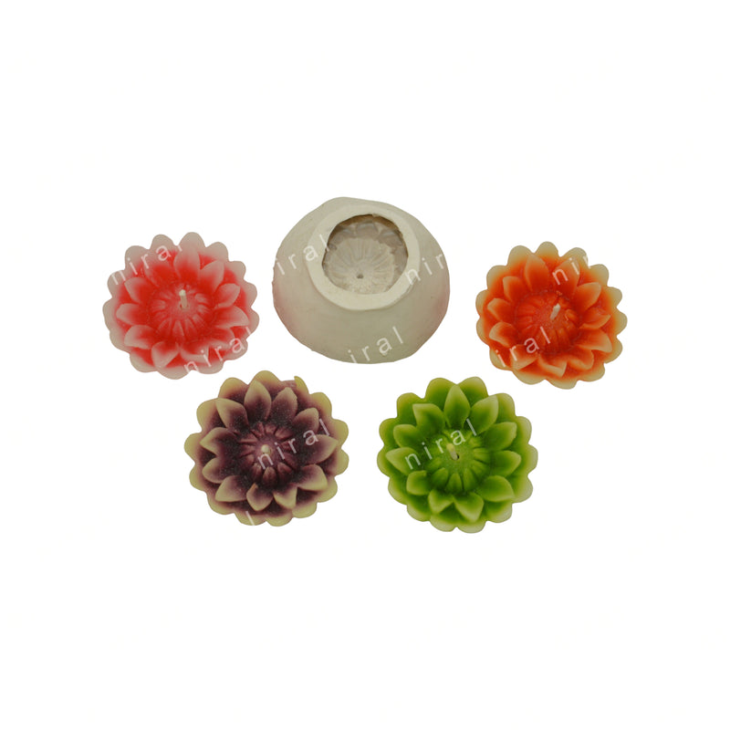 Lotus Dream Floating Flower Silicone candle Mold SCM22127, Niral Industries