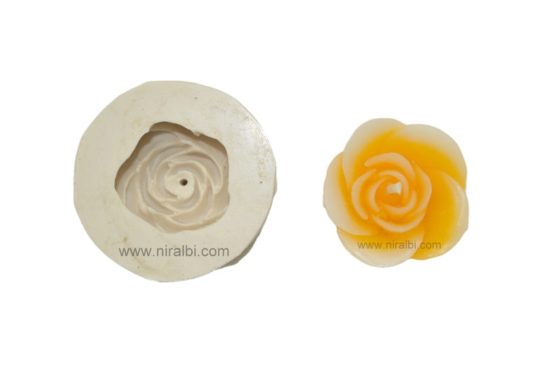 Delicate Rose Silicone Candle Mold HBY247, Niral Industries