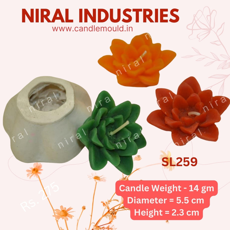 Floral Elegance Silicone Candle Mould SL259, Niral Industries