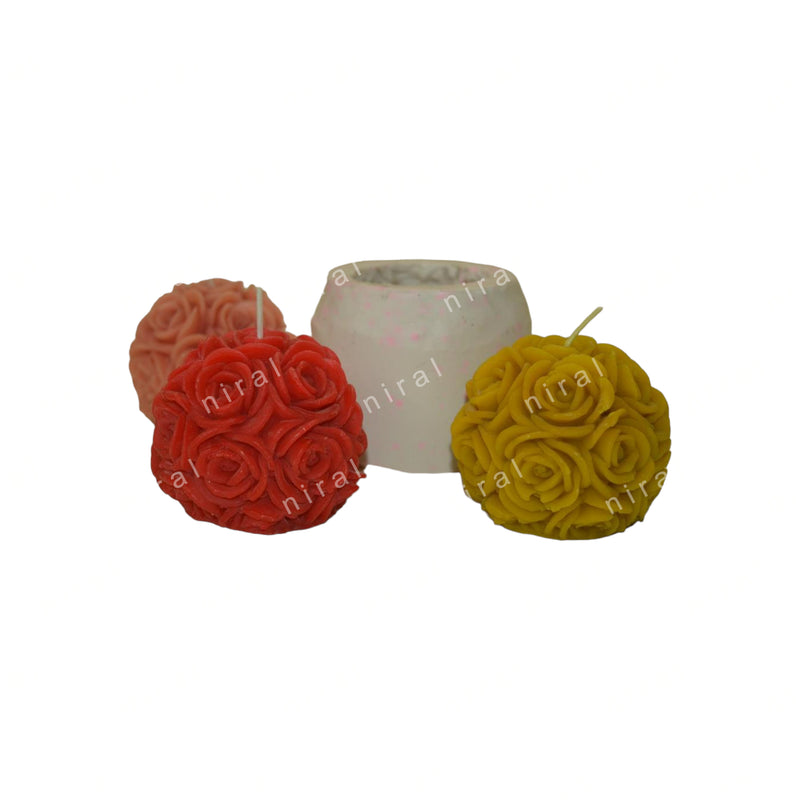 Royal Rose Globe silicone candle Mould SCM21844, Niral Industries