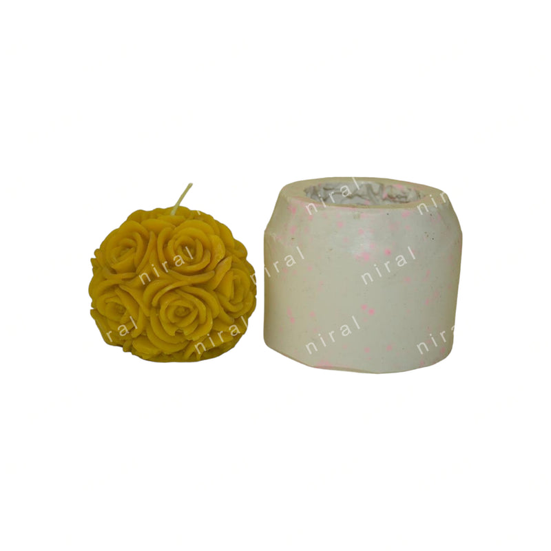 Royal Rose Globe silicone candle Mould SCM21844, Niral Industries