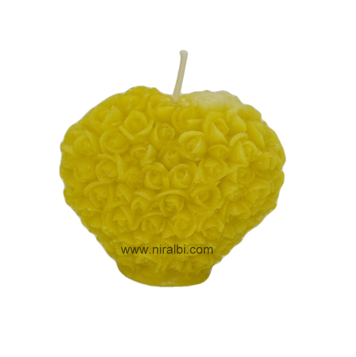 Rose Heart Pillar Silicone Candle Mould HBY337, Niral Industries.