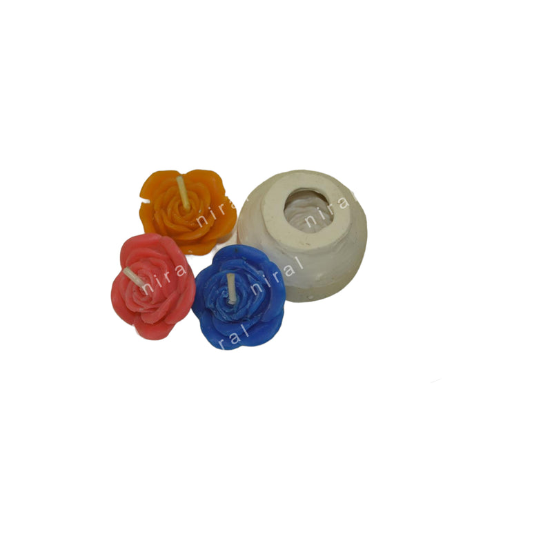 Enchanting Rose Float Silicone Candle Mold SL340, Niral Industries