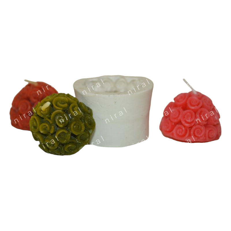 Petite Blooming silicone Candle Mould HBY356, Niral Industries