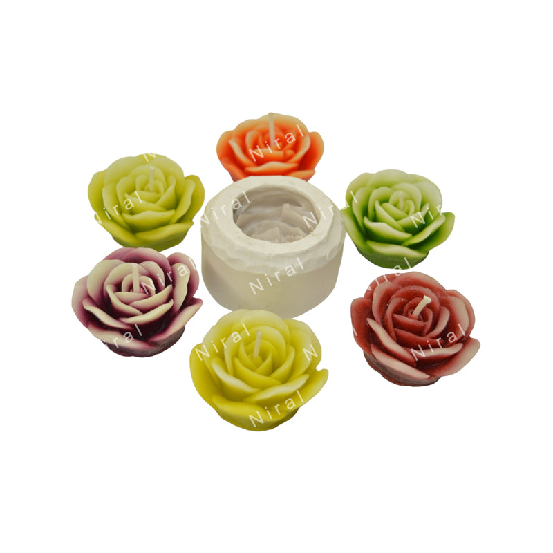 Niral Industries Rose Flower Floating Candle Mould.