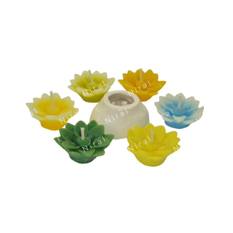 Floating Sunflower Bloom Silicone Candle Mold SCM22118, Niral Industries