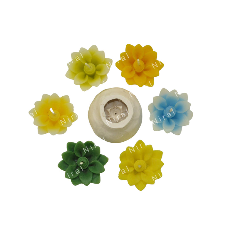 Floating Sunflower Bloom Silicone Candle Mold SL495, Niral Industries