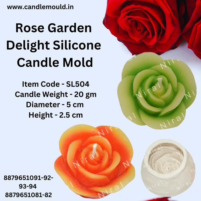 Rose Garden Delight Silicone Candle Mold SCM22121, Niral Industries
