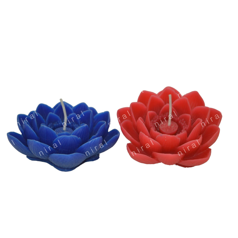 Designer Lotus Flower Silicone Candle Mould SL558, Niral Industries