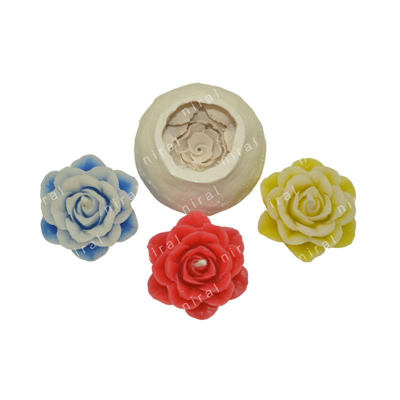 Designer Floating Flower Silicone Candle Mould SL559, Niral Industries