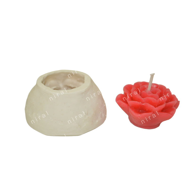 Designer Floating Flower Silicone Candle Mould SL559, Niral Industries