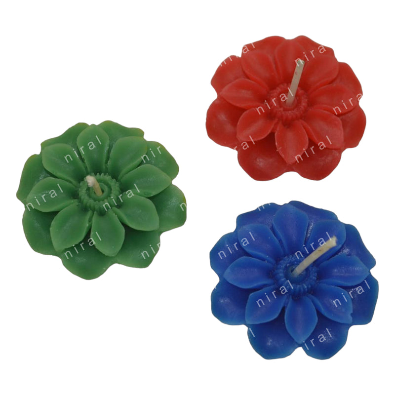 Designer Flower Candle Silicone Mould SL601, Niral Industries