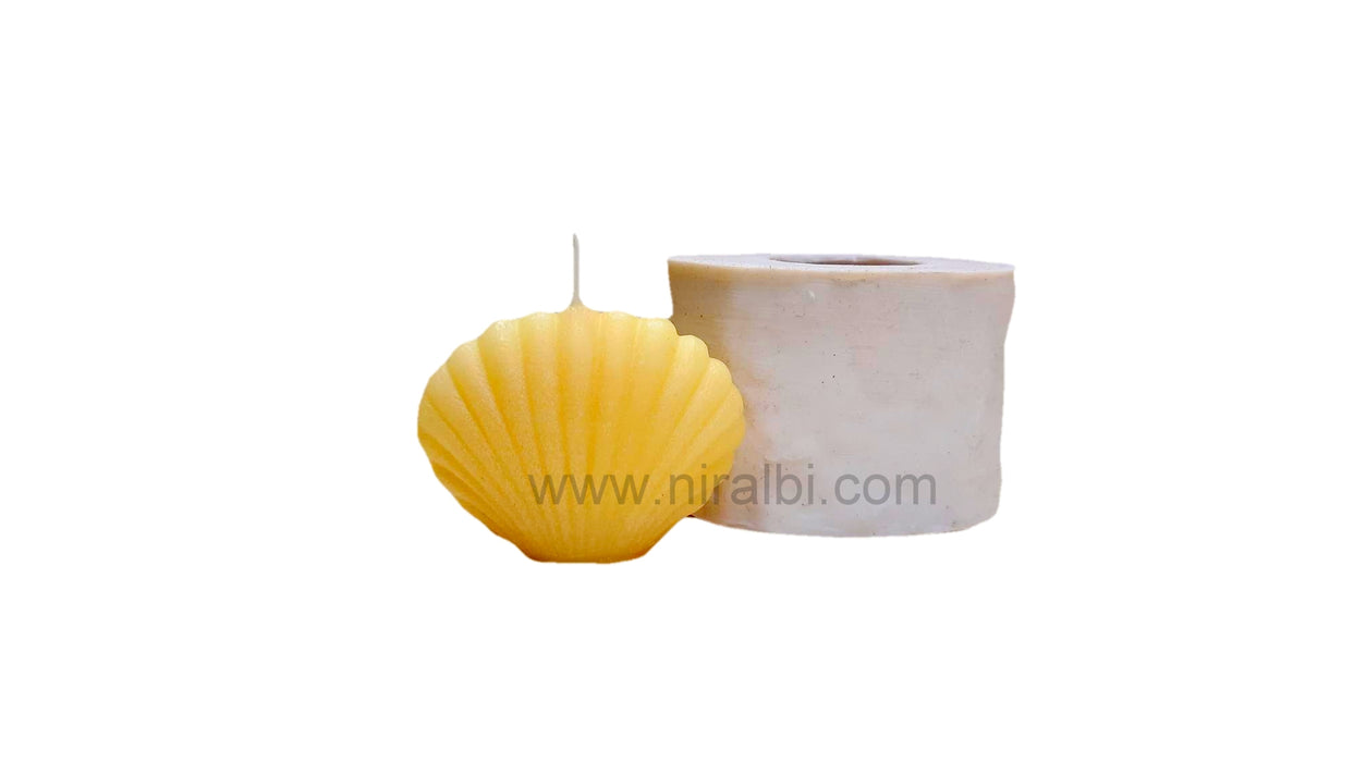 Shimmering Seashell Silicone Candle Mold HBY793, Niral Industries