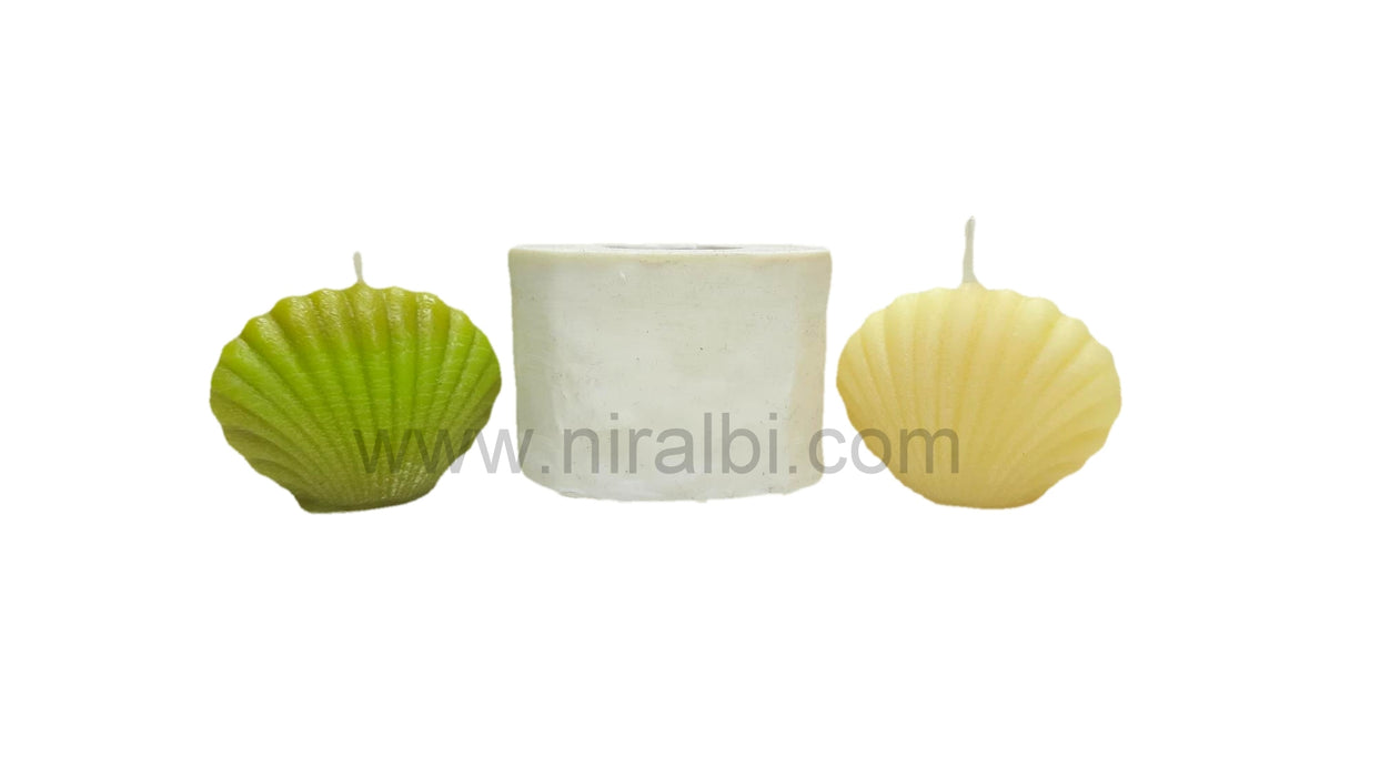 Shimmering Seashell Silicone Candle Mold HBY793, Niral Industries