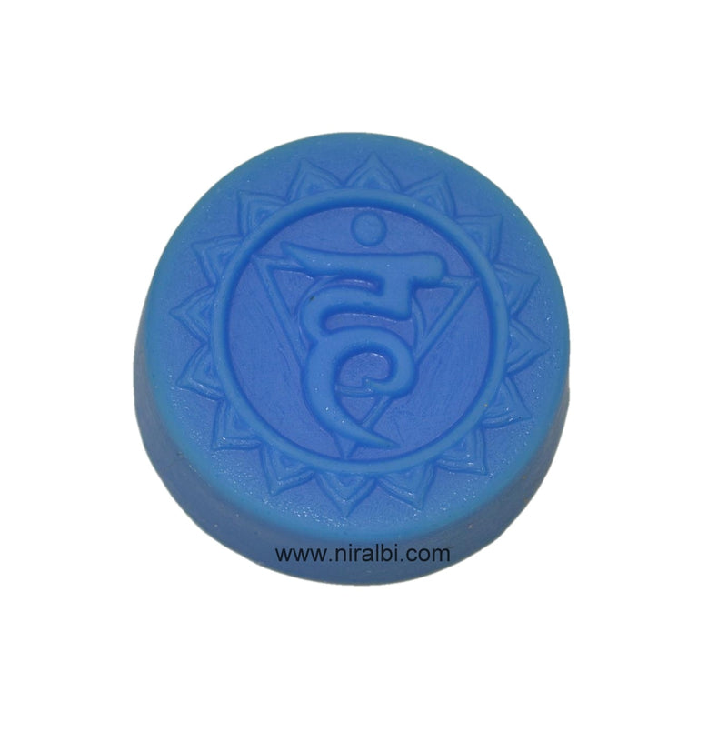 Throat Chakra Blue Colour Silicone Candle Mould - HCM21138 Niral industries