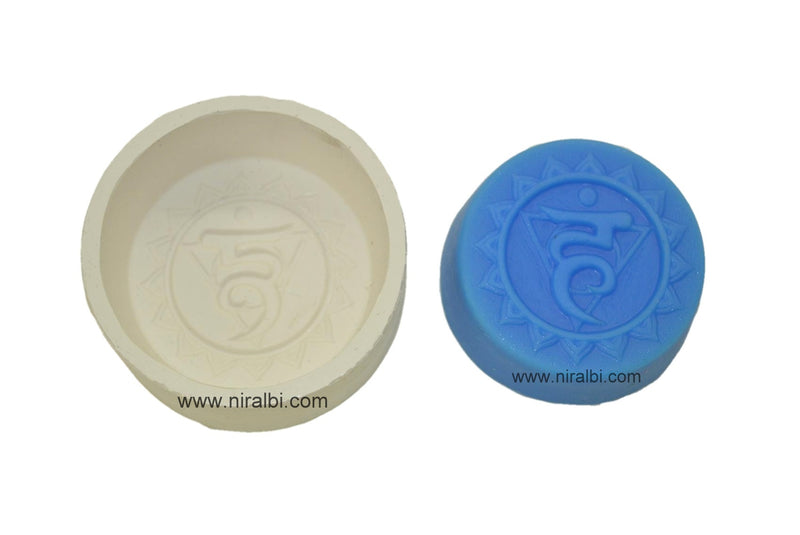 Throat Chakra Blue Colour Silicone Candle Mould - HCM21138 Niral industries