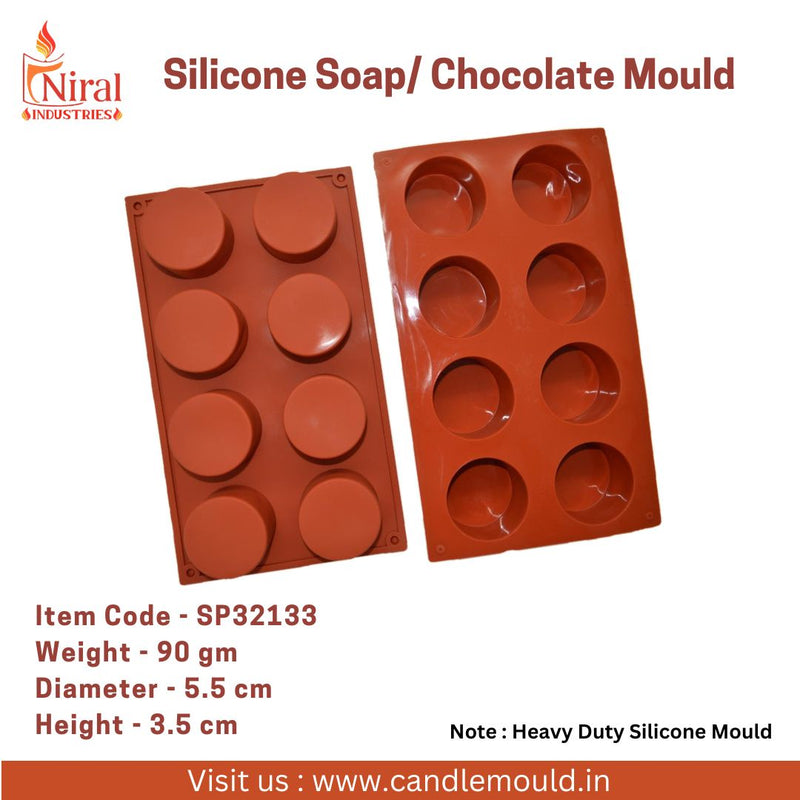 8 Cavity Cylindrical Soap Mould, Niral Industries.