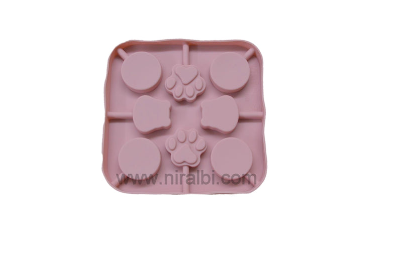 Cute Animal Paw Shape Chocolate, Cheese Stick Baking Silicone Mould Party Cupcake Ornament,SP32340 Niral Industries
