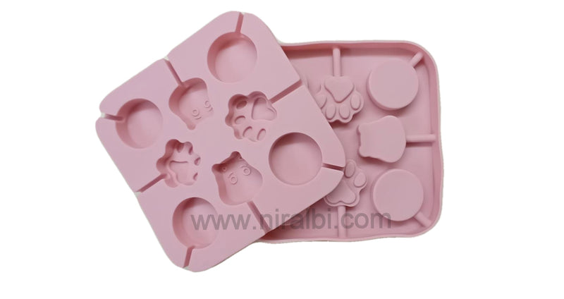Cute Animal Paw Shape Chocolate, Cheese Stick Baking Silicone Mould Party Cupcake Ornament,SP32340 Niral Industries