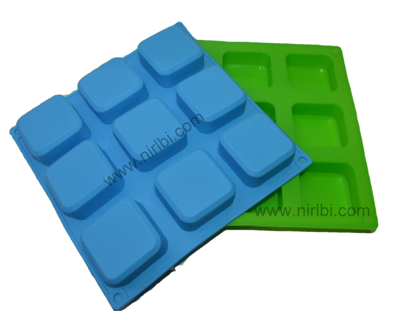 9 Cavity Square Silicone Mould, SP32366