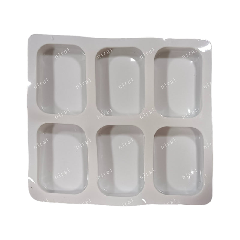 6 Cavity Silicone Rectangle Soap Mould - SP32418