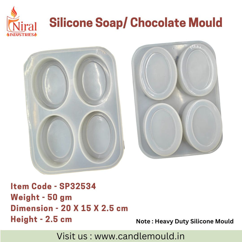 Pears Oval Shape 4 Cavity Mould, Niral Industries - SP32602