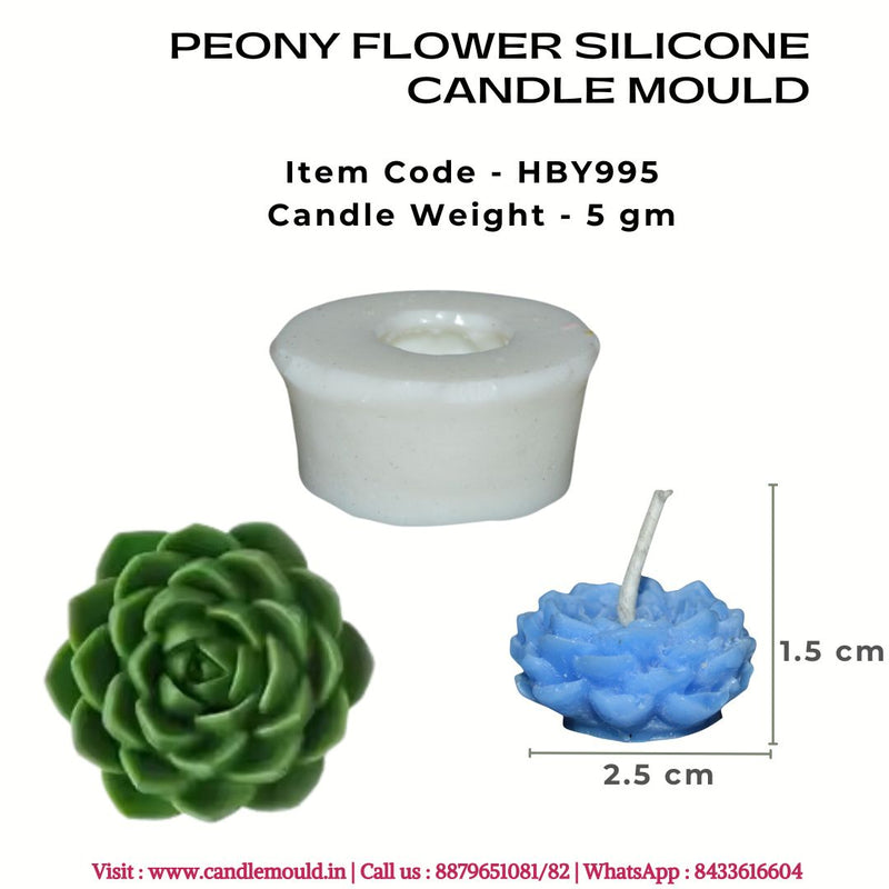 Peony Flower Candle Mould, HBY995