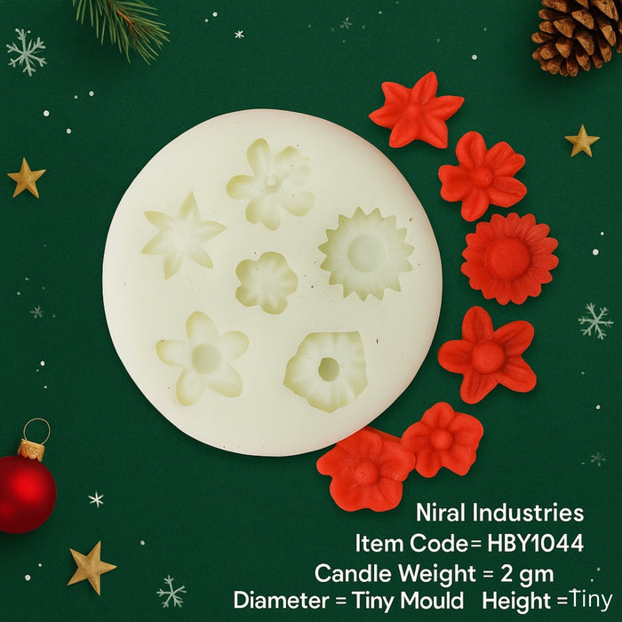 Multi-Flora Blossom Candle Mould | Premium Silicone Flower Mold
