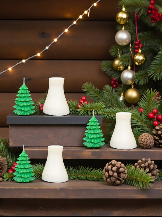 Mini Evergreen Candle Mould Pack Of 3 Pc -HBY1053