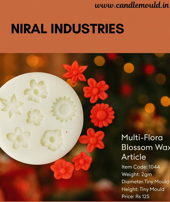 Multi-Flora Blossom Candle Mould | Premium Silicone Flower Mold