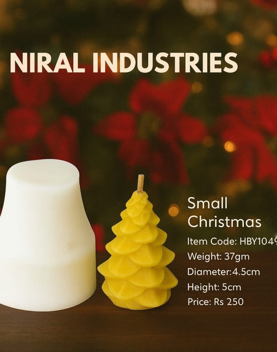 Mini Christmas Tree Silicone Candle Mold-HBY1049 Niral Industries.
