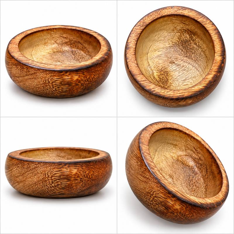Wooden Round Urli 4 Inch CD13902  Niral Industries