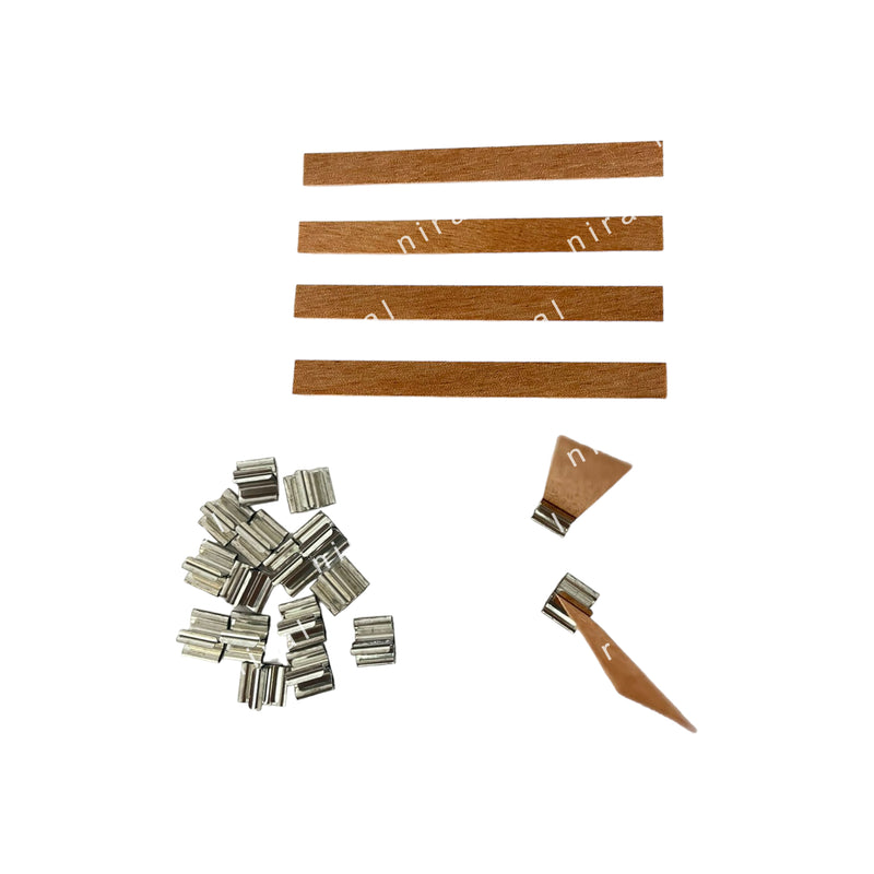 Wooden Wick With Holder - 10 Pcs CD13242, Niral Industries.