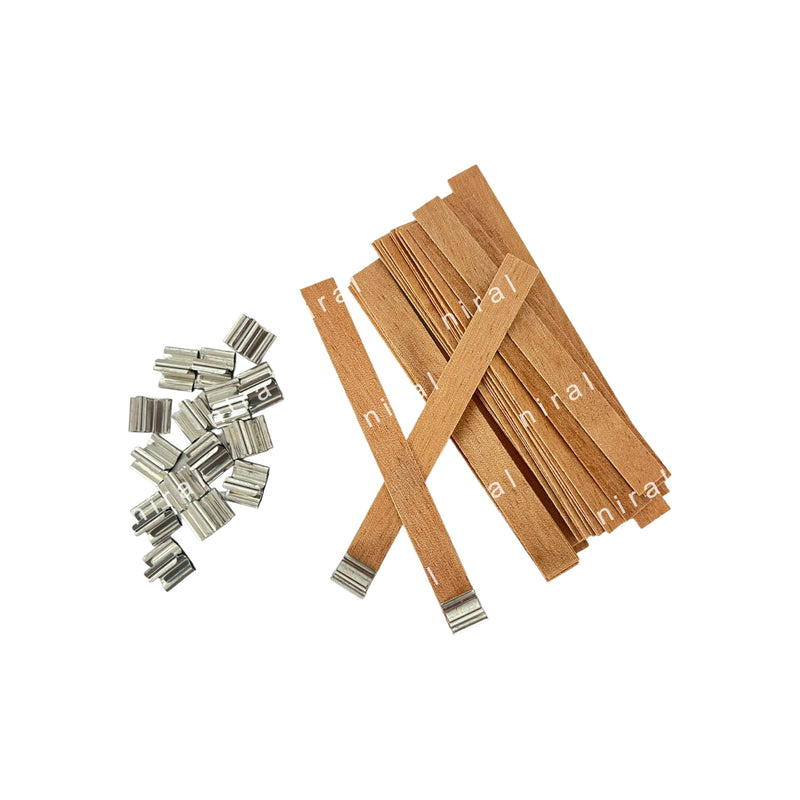 Wooden Wick With Holder - 10 Pcs CD13242, Niral Industries.